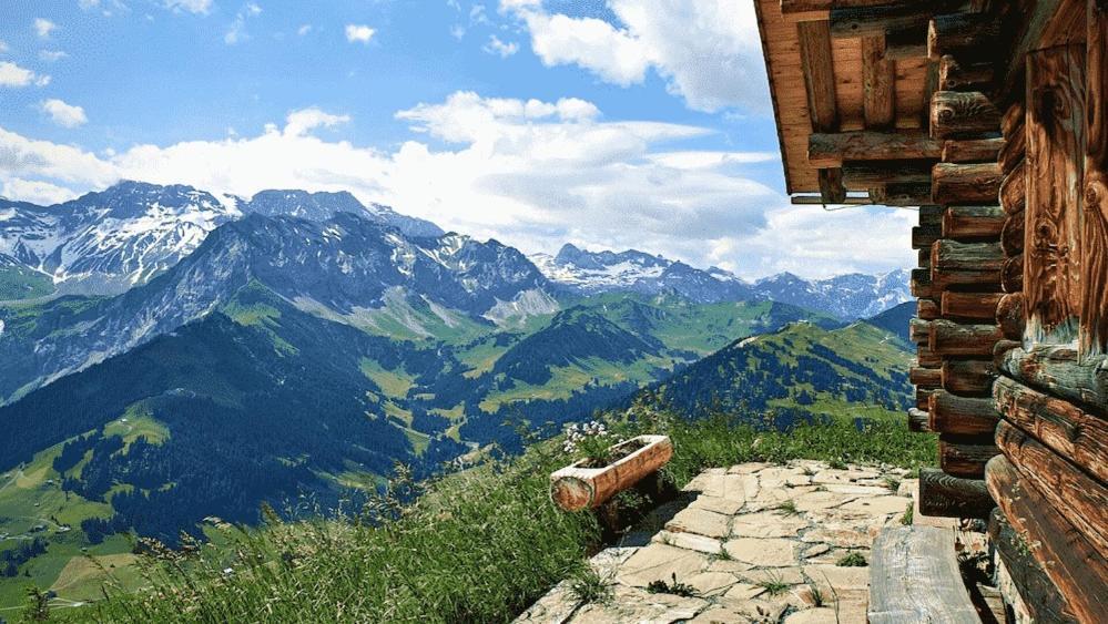 Edelweiss 4 Zi Ferienwohnung In Landhaus Frutigen Bagian luar foto